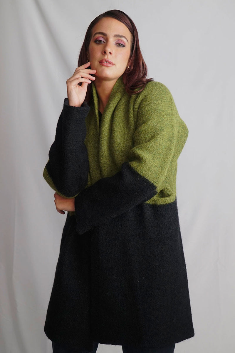 Barbara Alpaca Long Cardigan / Knitted Coat
