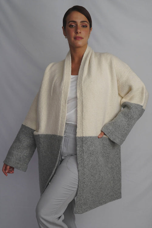 Barbara Alpaca Long Cardigan / Knitted Coat