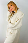 Belen Alpaca Long Hooded Cardigan / Knitted Coat