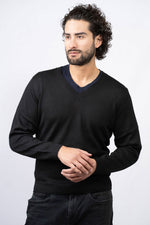 Men's Royal Alpaca V-neck Sweater